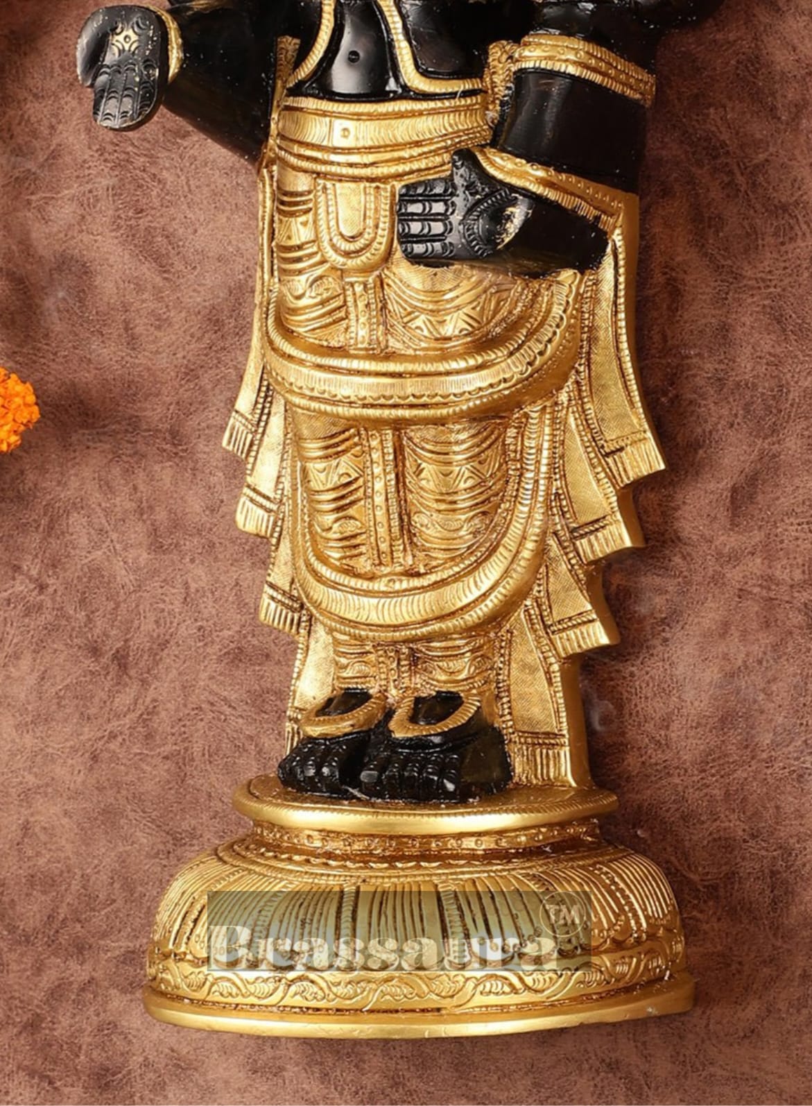 Brassaura™ Brass Tirupati Balaji Wall Hanging Idol – 16 Inches, 7 Kgs