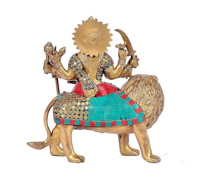 Brassaura® Brass Mother Goddess Durga Statue | Height 10 Inches