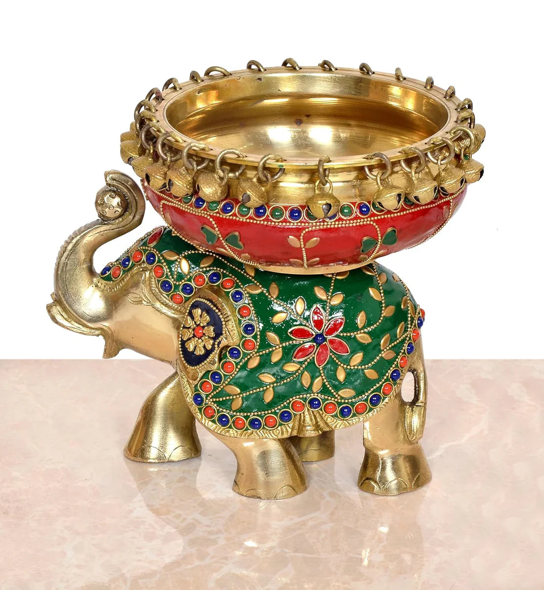 ब्रासोरा® वृंदावन वेणुगोपाल कृष्ण पीतल की प्रतिमा मोर के साथ | एंटीक नीला और सुनहरा रंग | ऊँचाई 20 इंच