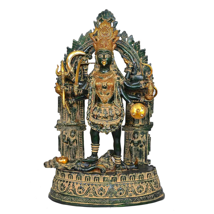 Brassaura® Brass Goddess Mahakali Idol | Height 28 Inches