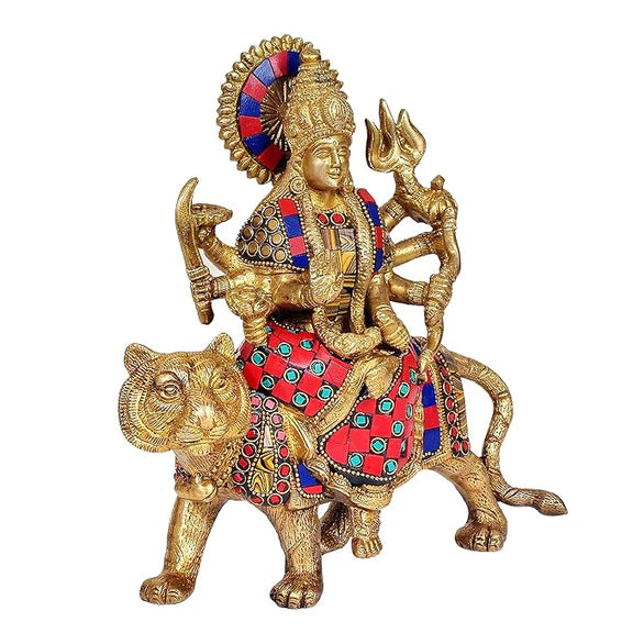 ब्रासोरा® वृंदावन वेणुगोपाल कृष्ण पीतल की प्रतिमा मोर के साथ | एंटीक नीला और सुनहरा रंग | ऊँचाई 20 इंच