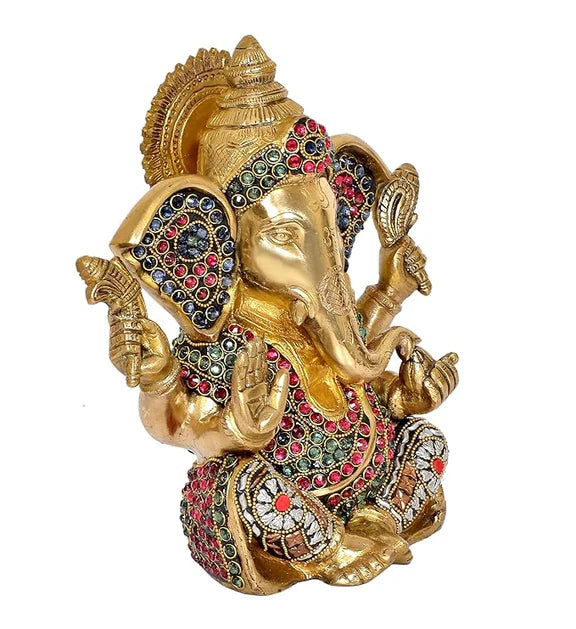 ब्रासोरा® वृंदावन वेणुगोपाल कृष्ण पीतल की प्रतिमा मोर के साथ | एंटीक नीला और सुनहरा रंग | ऊँचाई 20 इंच