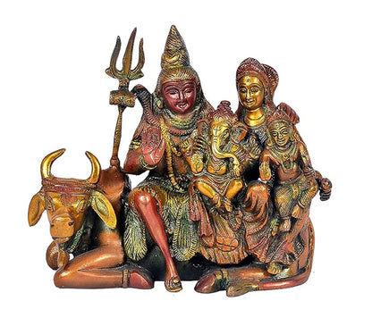 ब्रासोरा® वृंदावन वेणुगोपाल कृष्ण पीतल की प्रतिमा मोर के साथ | एंटीक नीला और सुनहरा रंग | ऊँचाई 20 इंच
