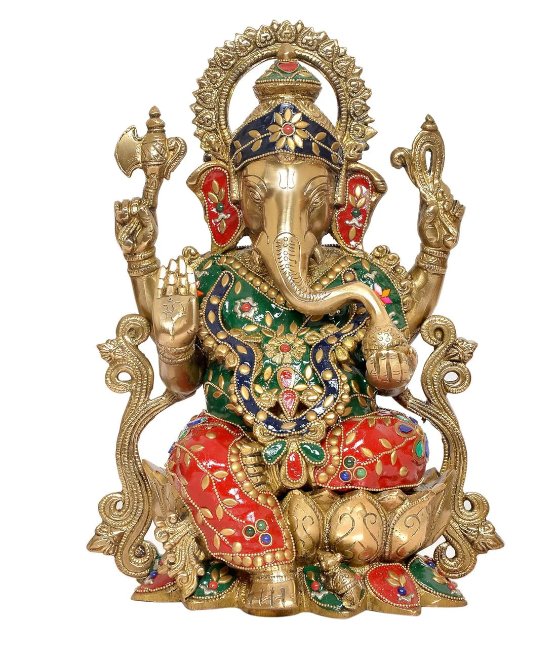 Brassaura® Brass Lord Ganesha Statue | Height 13 Inches