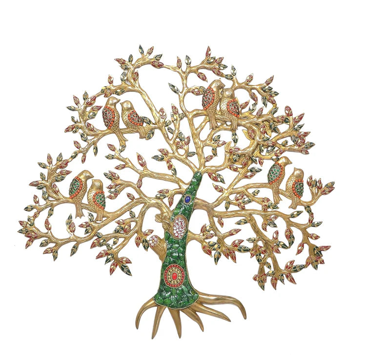 Brassaura® Brass Kalpavriksha Tree Wall Hanging | Height 23 Inches