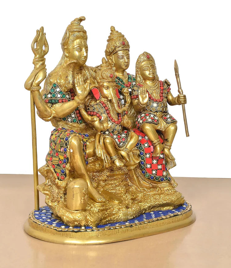 Brassaura® Brass Shiv Parivar Idol | Height 12 Inches