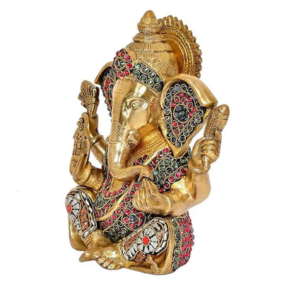 ब्रासोरा® वृंदावन वेणुगोपाल कृष्ण पीतल की प्रतिमा मोर के साथ | एंटीक नीला और सुनहरा रंग | ऊँचाई 20 इंच