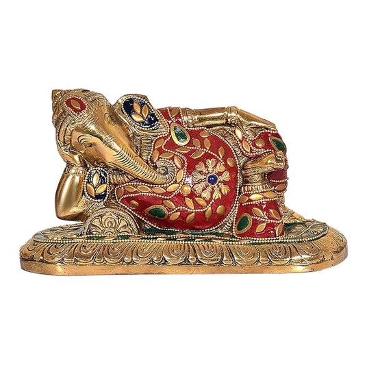 Brassaura® Brass Ganesha Statue Idol | Height 4 Inches