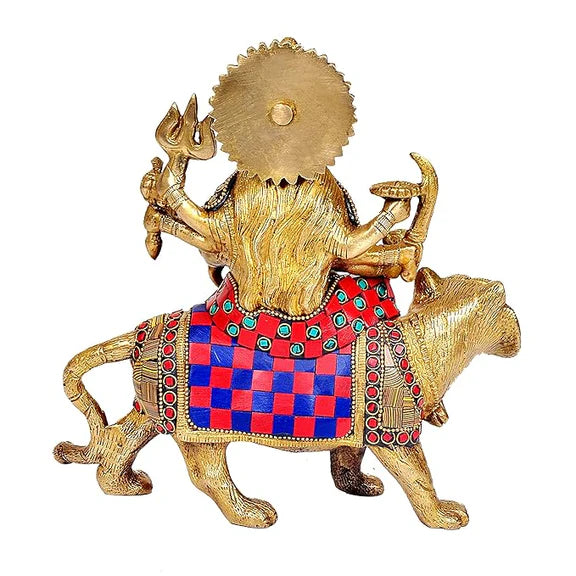 ब्रासोरा® वृंदावन वेणुगोपाल कृष्ण पीतल की प्रतिमा मोर के साथ | एंटीक नीला और सुनहरा रंग | ऊँचाई 20 इंच