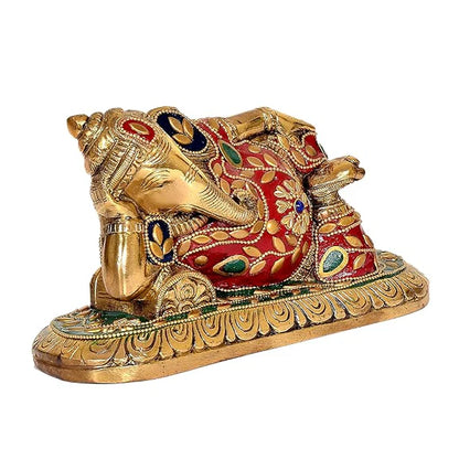 Brassaura® Brass Ganesha Statue Idol | Height 4 Inches