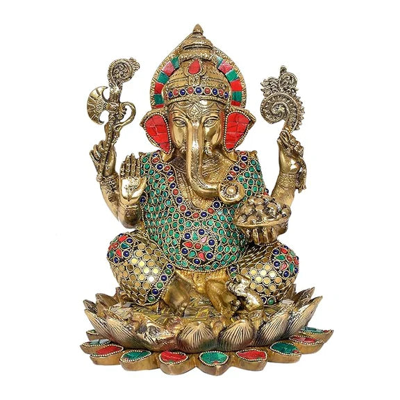 ब्रासोरा® वृंदावन वेणुगोपाल कृष्ण पीतल की प्रतिमा मोर के साथ | एंटीक नीला और सुनहरा रंग | ऊँचाई 20 इंच