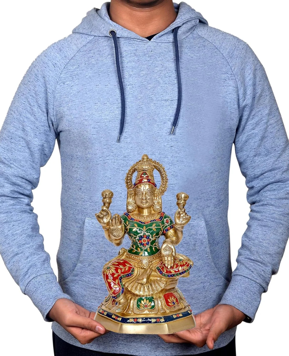 Brassaura® Brass Lakshmi Ganesha Statue | Height 11.5 Inches