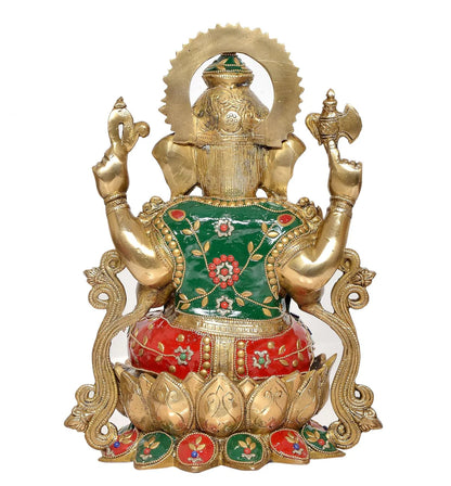 Brassaura® Brass Lord Ganesha Statue | Height 13 Inches