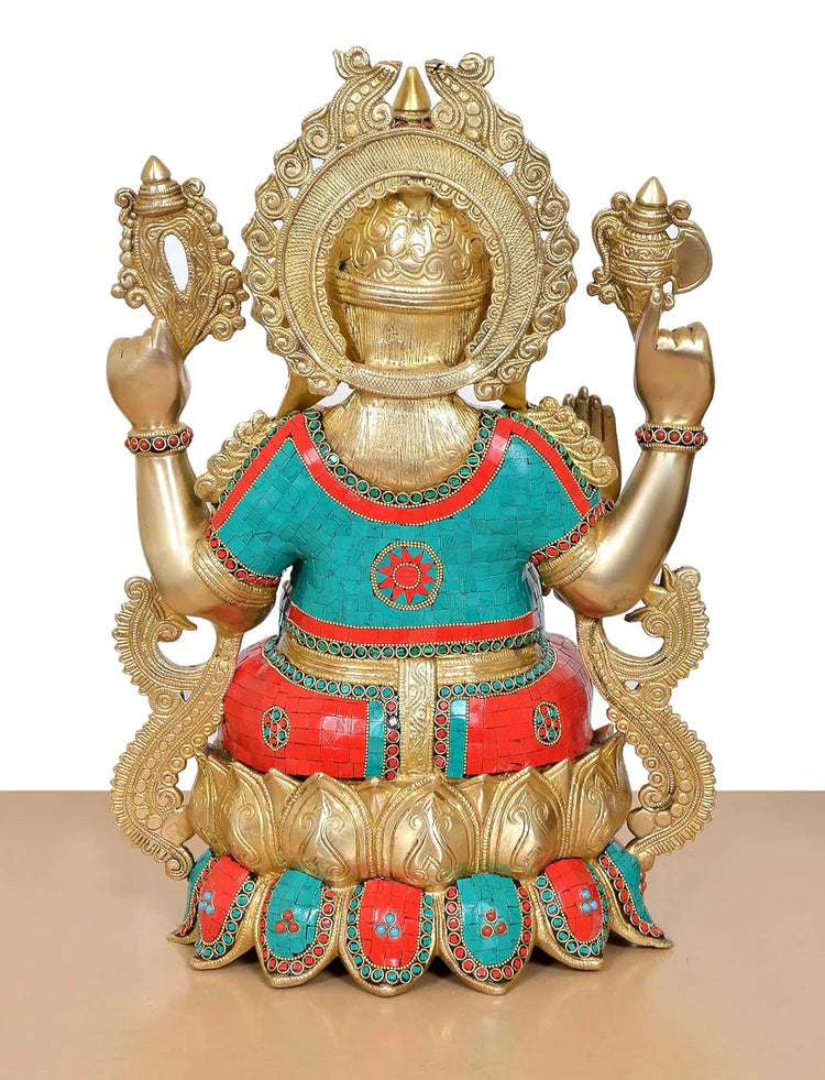 Brassaura® Brass Big Ganesha Statue | Height 20 Inches