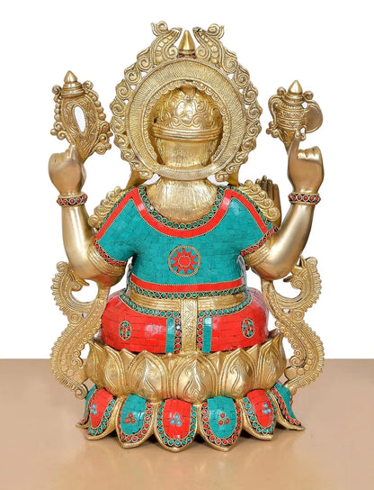 Brassaura® Brass Big Ganesha Statue | Height 20 Inches