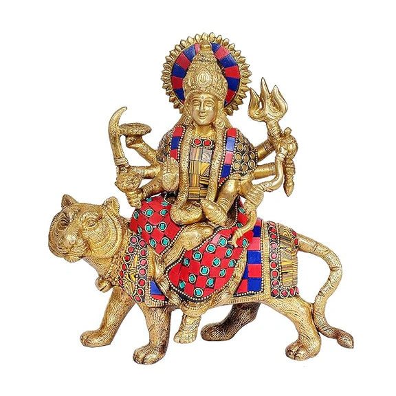 ब्रासोरा® वृंदावन वेणुगोपाल कृष्ण पीतल की प्रतिमा मोर के साथ | एंटीक नीला और सुनहरा रंग | ऊँचाई 20 इंच