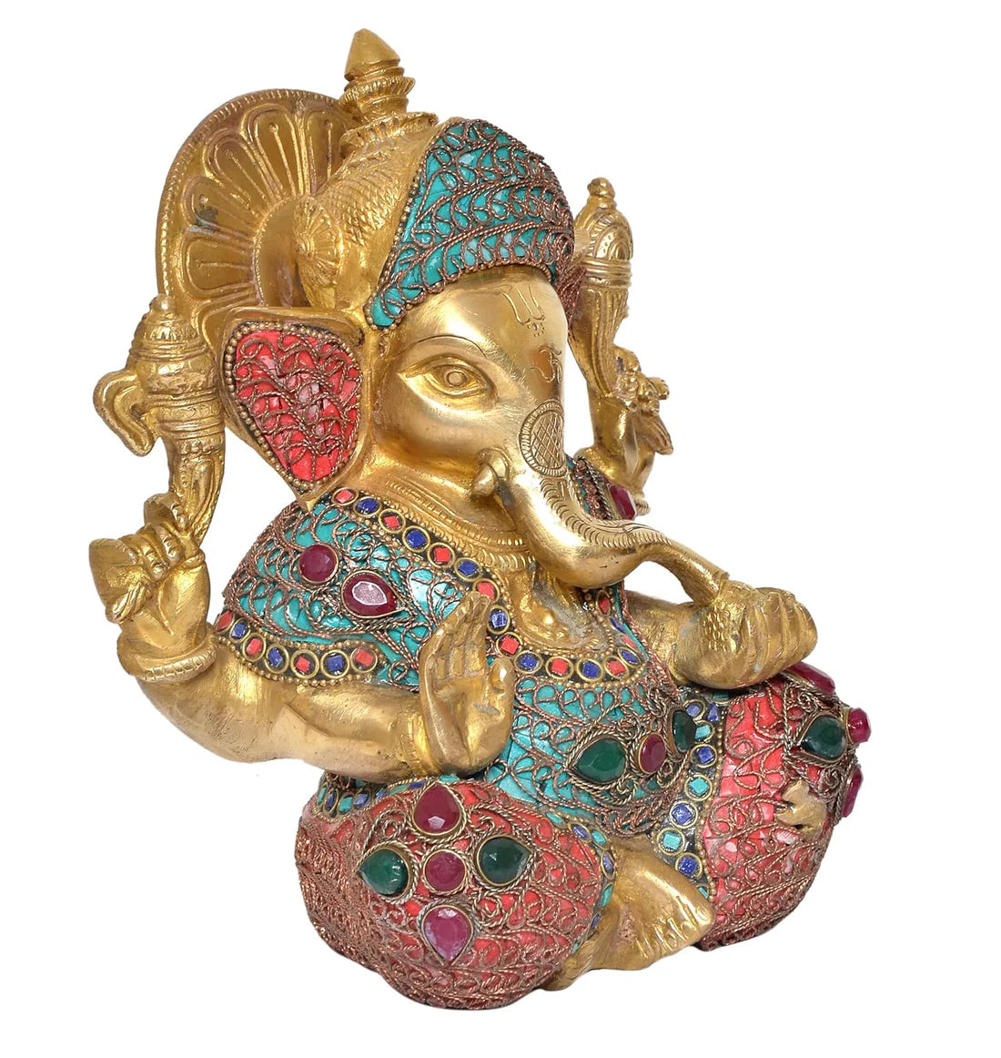 ब्रासोरा® वृंदावन वेणुगोपाल कृष्ण पीतल की प्रतिमा मोर के साथ | एंटीक नीला और सुनहरा रंग | ऊँचाई 20 इंच