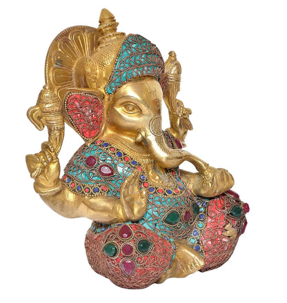 ब्रासोरा® वृंदावन वेणुगोपाल कृष्ण पीतल की प्रतिमा मोर के साथ | एंटीक नीला और सुनहरा रंग | ऊँचाई 20 इंच