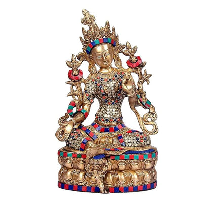 ब्रासोरा® वृंदावन वेणुगोपाल कृष्ण पीतल की प्रतिमा मोर के साथ | एंटीक नीला और सुनहरा रंग | ऊँचाई 20 इंच