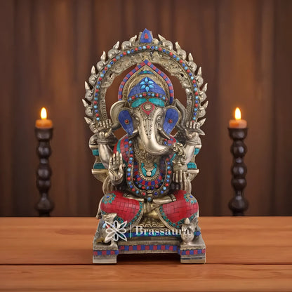 Brassaura™ Brass Ganesha Statue – “Guardian of Fortune” | Height 22 Inches & Weight 20 Kgs