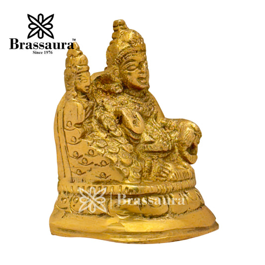 Brassaura™ Brass Kuber Idol – Height 2.8 Inches & Weight 0.37 Kgs | Home Temple & Spiritual Décor