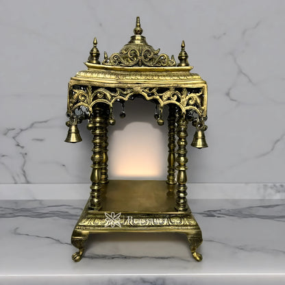 Brassaura™ Brass Temple Statue – Height 21 Inches & Weight 14.8 Kgs | Artistic Spiritual Accent