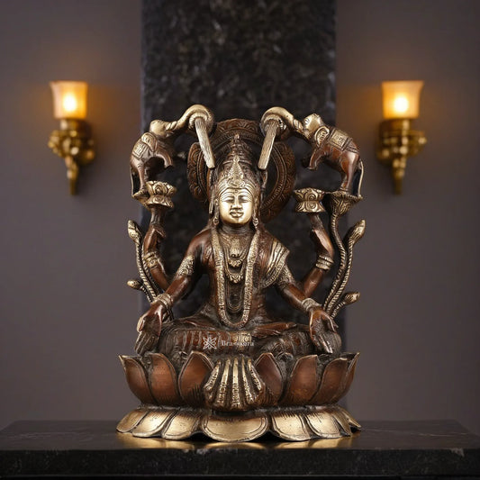 Brass Laxmi Idol for Home and Decor Height 12 Inches & Weight 5.5 Kgs