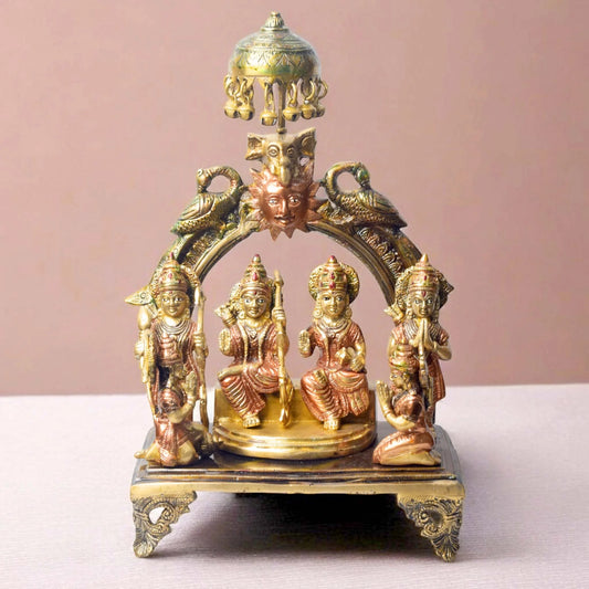 Brassaura® Brass Ram Panchayat Idol | Height 13.5 Inches