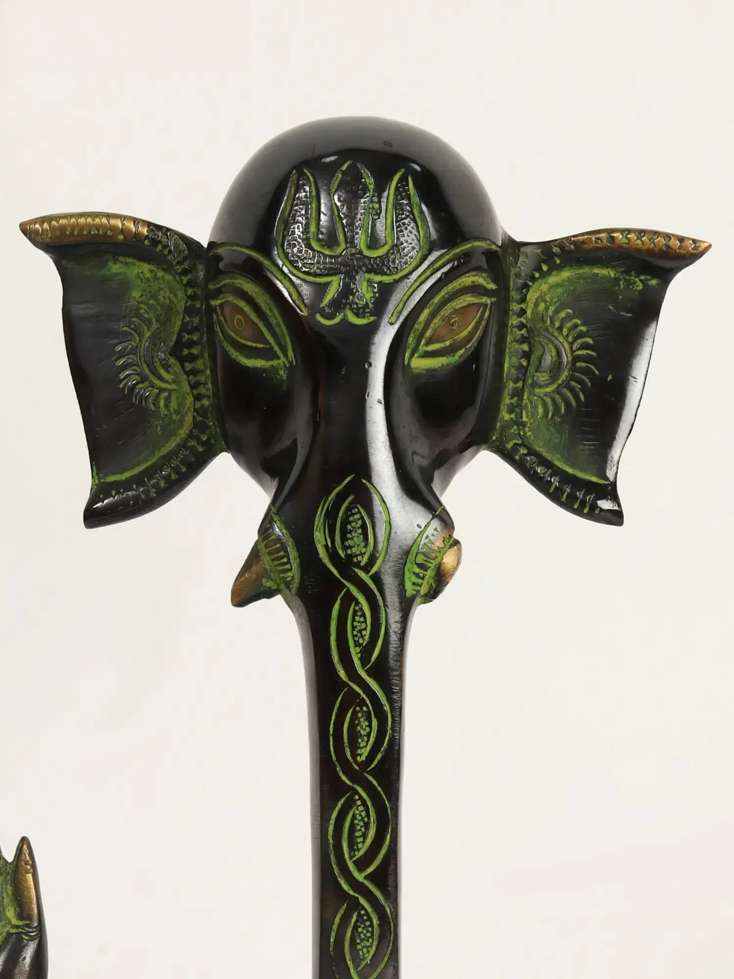 Brassaura™ Modern Art Brass Lord Ganesha Sculpture | Height 9.3 Inches & Weight 2.13 kgs