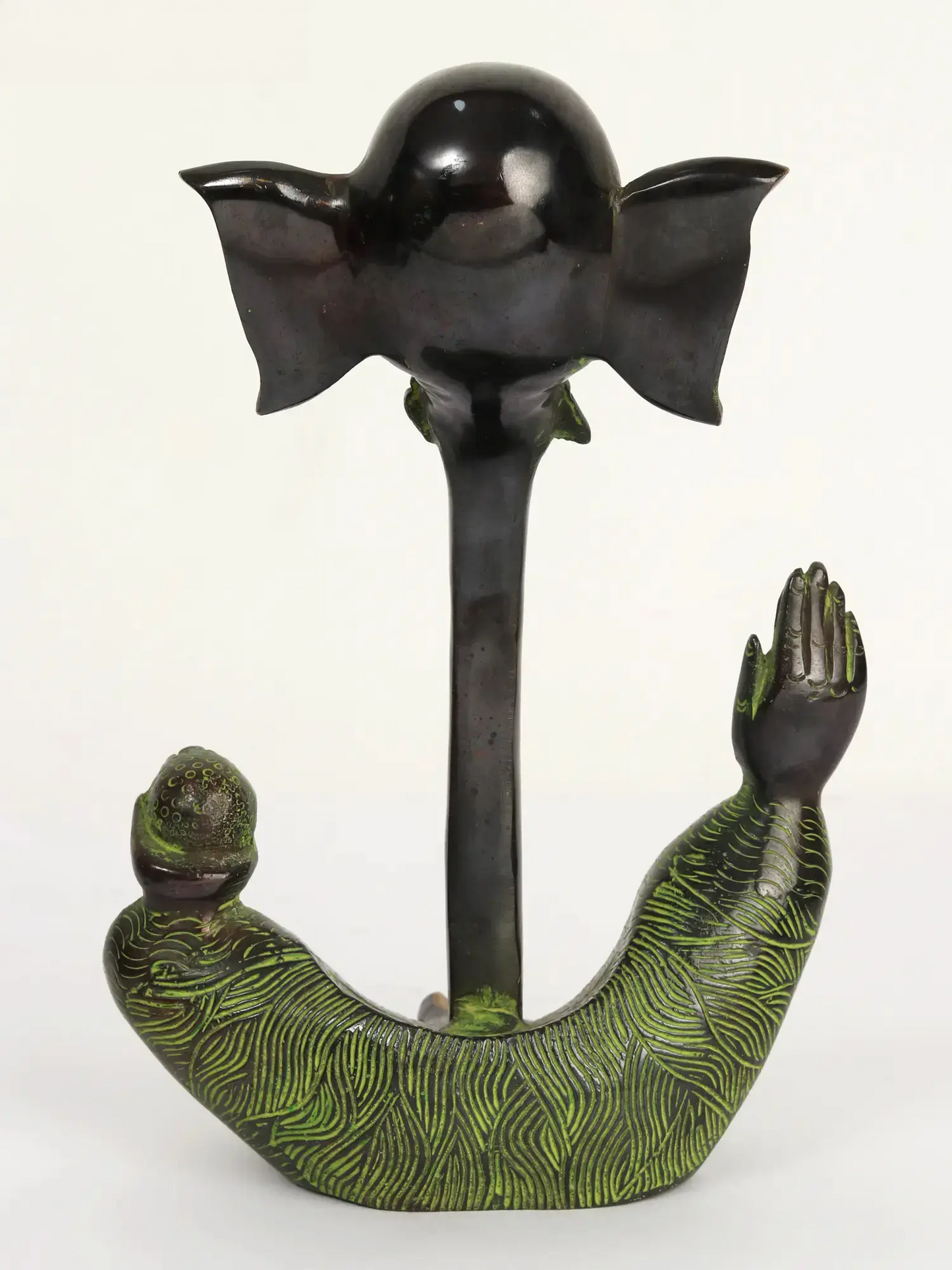 Brassaura™ Modern Art Brass Lord Ganesha Sculpture | Height 9.3 Inches & Weight 2.13 kgs