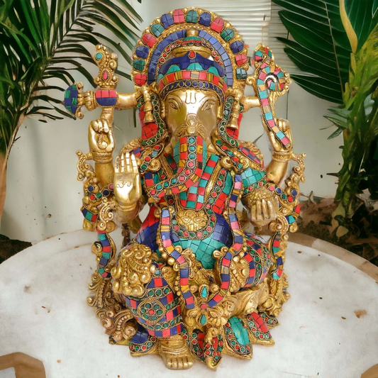 Brassaura® Brass Decorative Sacred Idol | Height 16 Inches