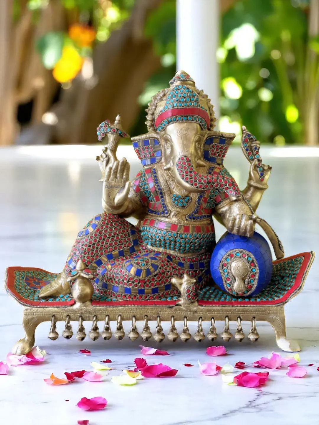 Brassaura® Brass Ganesha Idol | Height 15 Inches