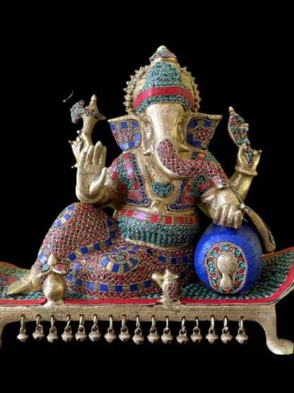Brassaura® Brass Ganesha Idol | Height 15 Inches