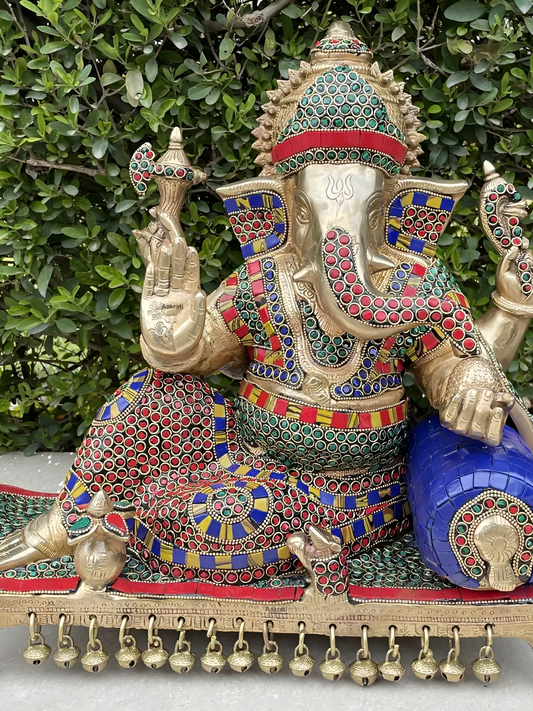 Brassaura® Brass Ganesha Idol | Height 15 Inches