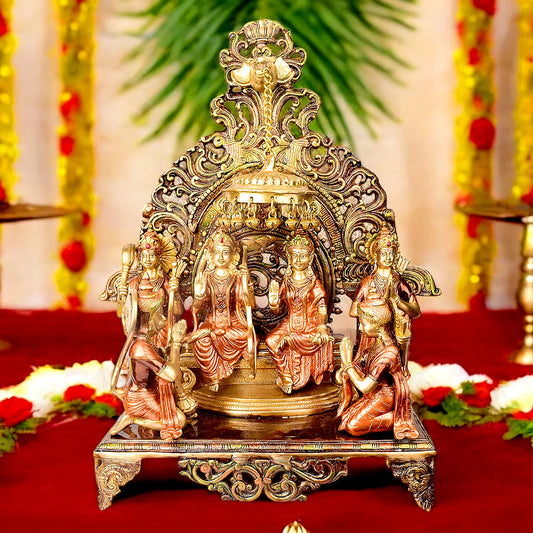 Brassaura® Brass Ram Darbar Idol | Height 23 Inches