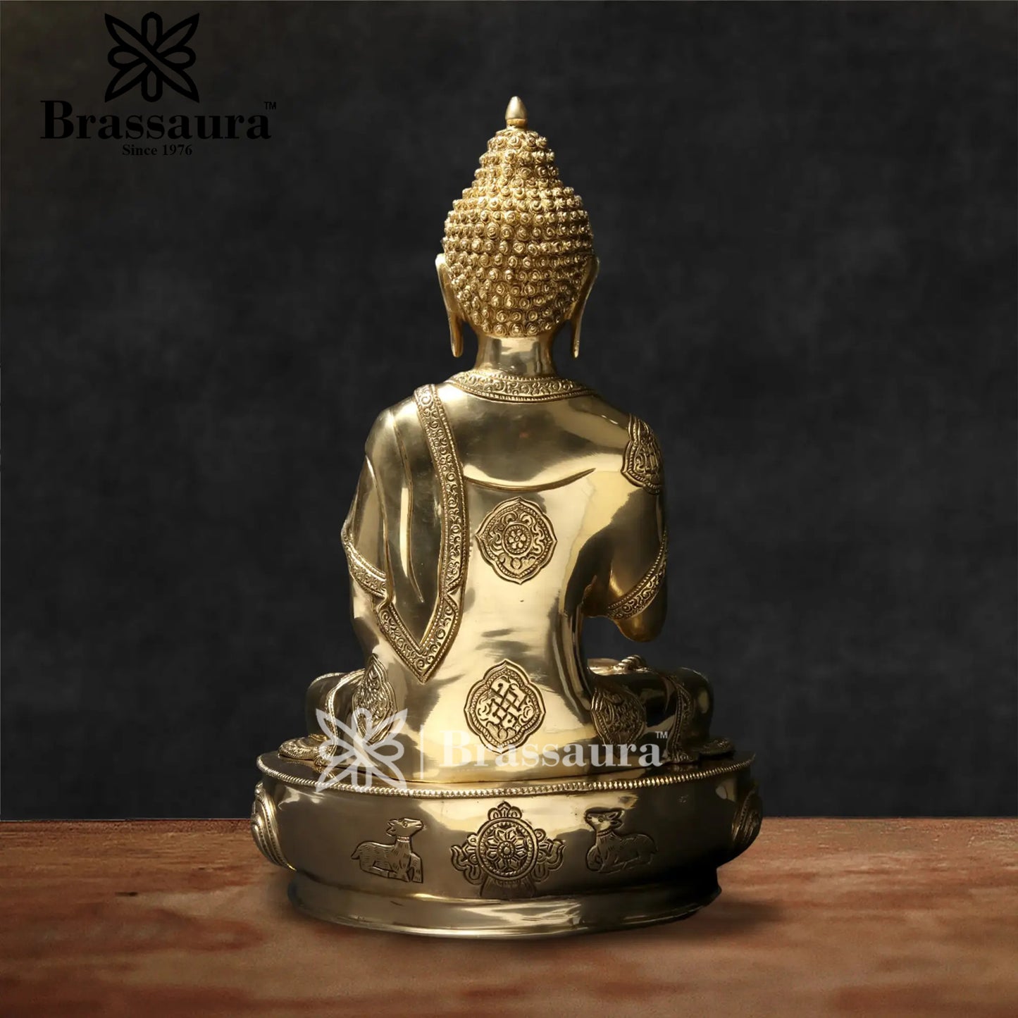 Brass Buddha For Home And Décor Weight 10.15 kg Height 17 Inch