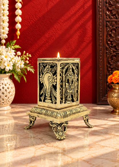 Brassaura® Bala Ji Brass Dhoop Burner | Pure Superfine Brass Handcrafted Murti | Brass Statue for Home Temple, Pooja Room | Height 5.91 Inches | Weight 1.78