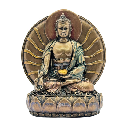 Resin Buddha Statue for Home and Decor And Gift Show Piece for Living Room Weight 550 Grams Height 15 cm