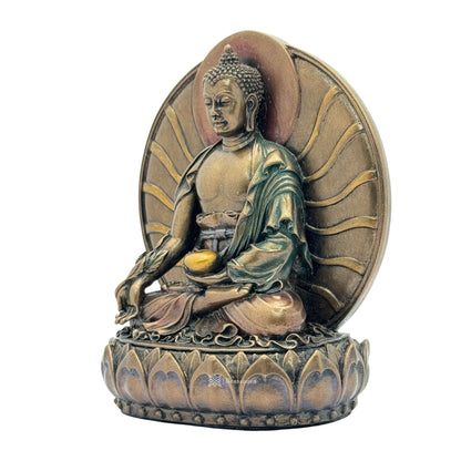 Resin Buddha Statue for Home and Decor And Gift Show Piece for Living Room Weight 550 Grams Height 15 cm