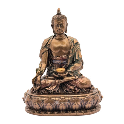 Resin Buddha Statue for Home and Decor And Gift Show Piece for Living Room Weight 475 Grams Height 15 cm