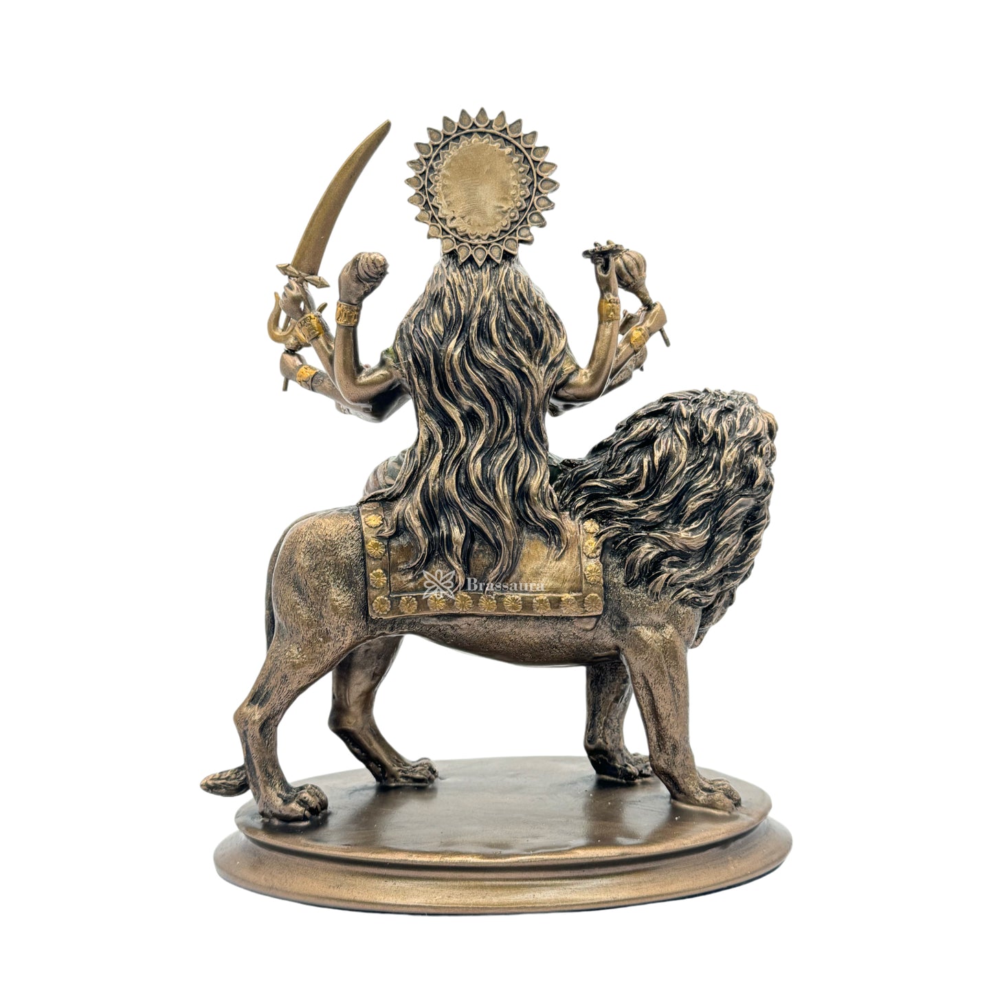 Resin Durga Statue for Home and Decor And Gift Show Piece for Living Room Weight 1652 Grams Height 25 cm