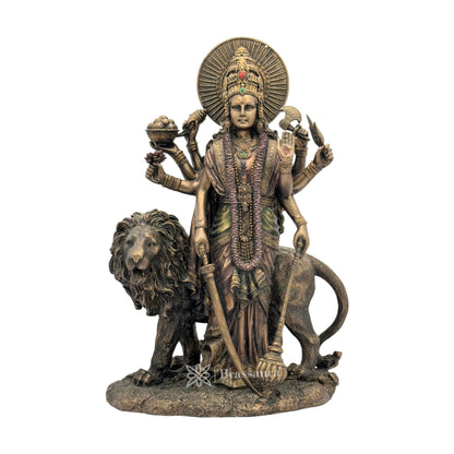 Resin Durga Statue for Home and Decor And Gift Show Piece for Living Room Weight 1710 Grams Height 30 cm