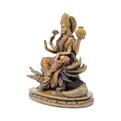 Resin Ganga Statue for Home and Decor And Gift Show Piece for Living Room Weight 1.54 Kg Height 20 cm