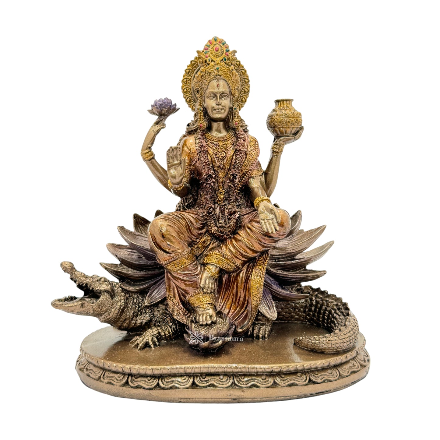 Resin Ganga Statue for Home and Decor And Gift Show Piece for Living Room Weight 1.54 Kg Height 20 cm