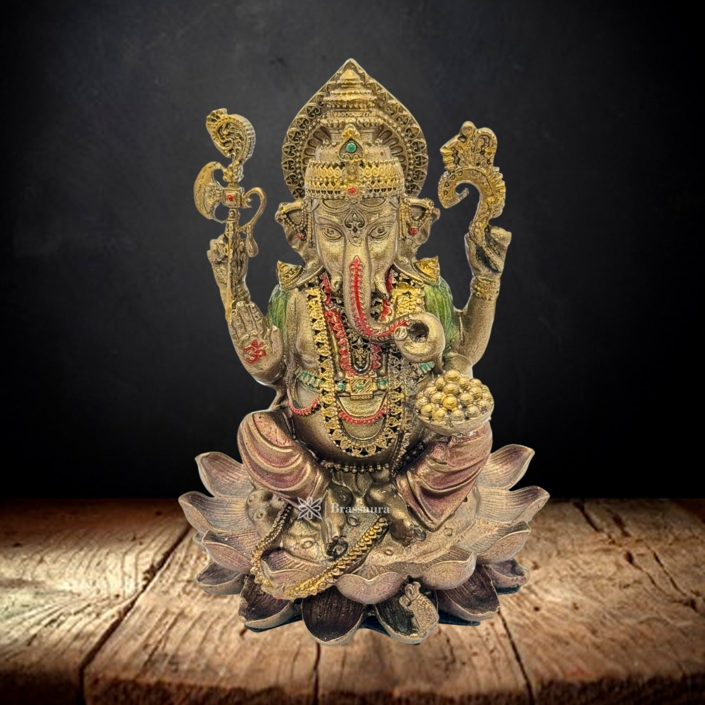 Resin Ganesha Statue for Home and Decor And Gift Show Piece for Living Room Weight .150 Kg Height 10 cm