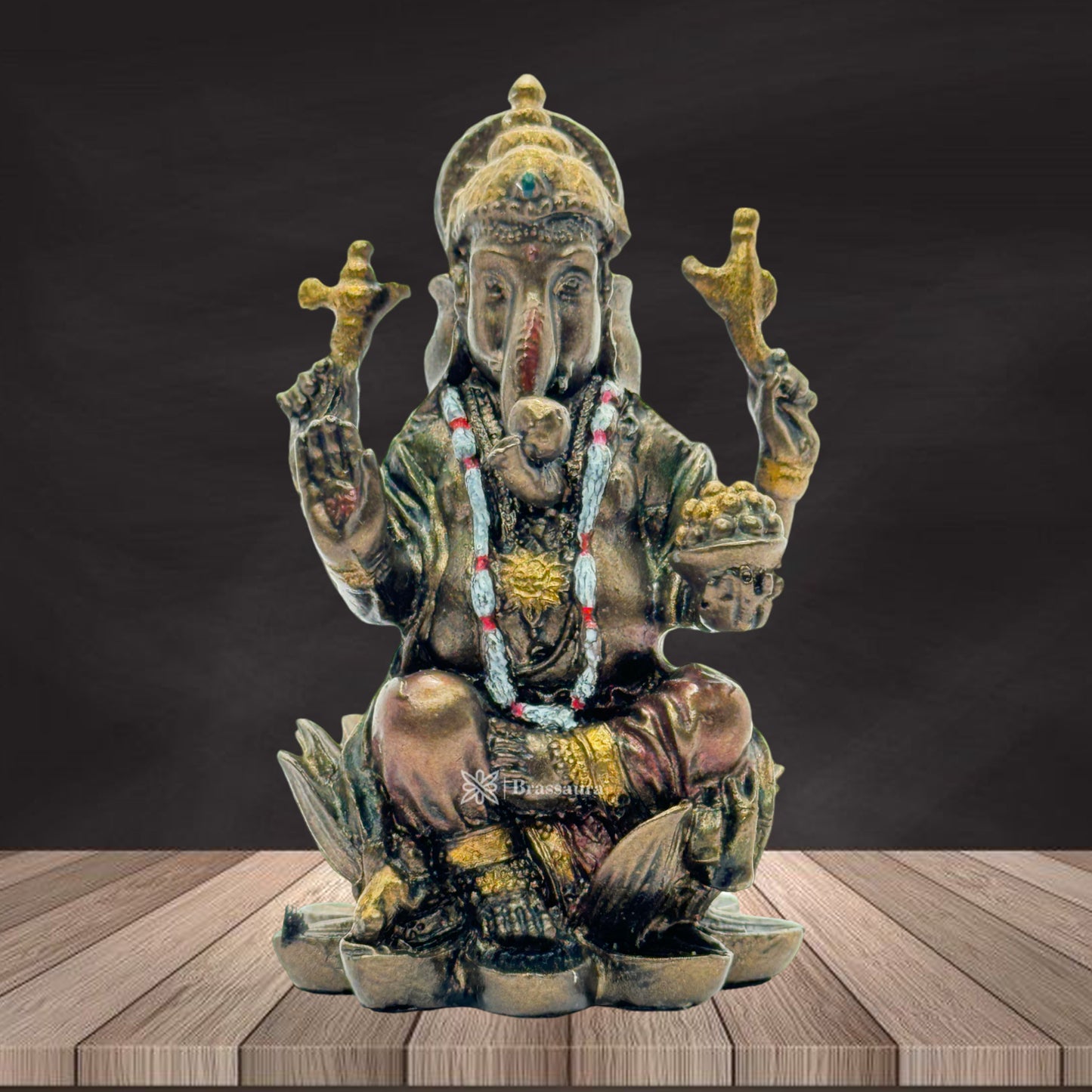 Resin Ganesha Statue for Home and Decor And Gift Show Piece for Living Room Weight 60 Gram Height 8 cm