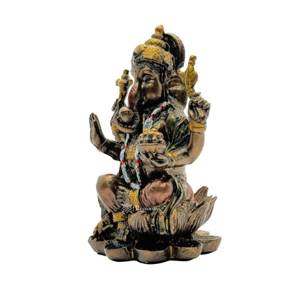 Resin Ganesha Statue for Home and Decor And Gift Show Piece for Living Room Weight 60 Gram Height 8 cm