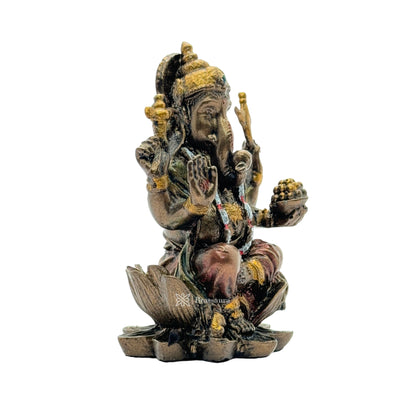 Resin Ganesha Statue for Home and Decor And Gift Show Piece for Living Room Weight 60 Gram Height 8 cm