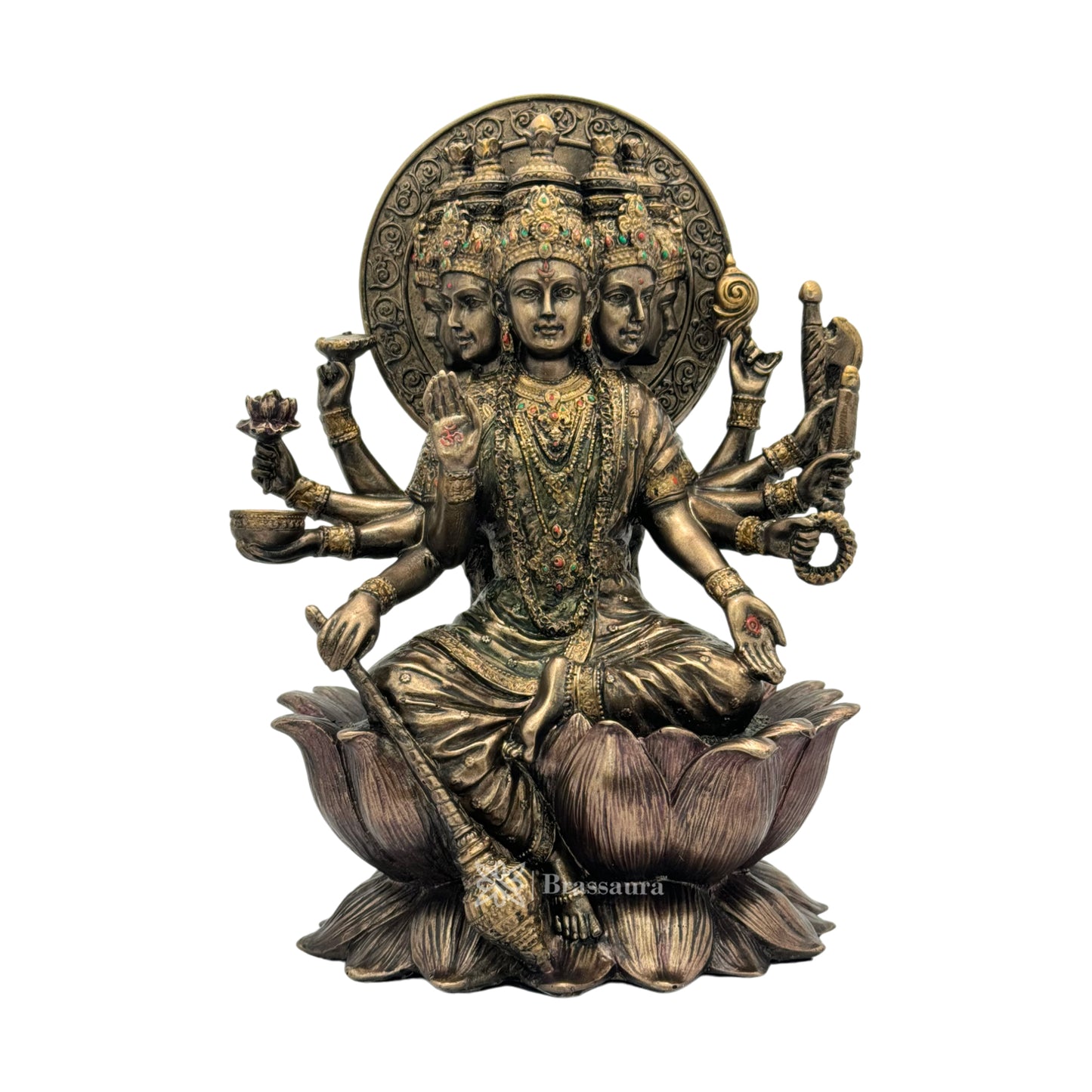 Resin Gayatri Devi Statue for Home and Decor And Gift Show Piece for Living Room Weight 2.49 Kg Height 25 cm