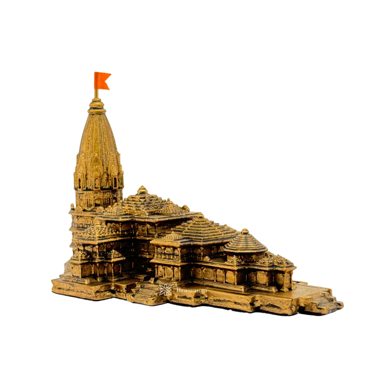 Resin Ram Mandir Statue for Home and Decor And Gift Show Piece for Living Room Weight .260 Kg Height 10 cm